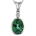p201tp Green Tourmaline Pendant in 18k White Gold